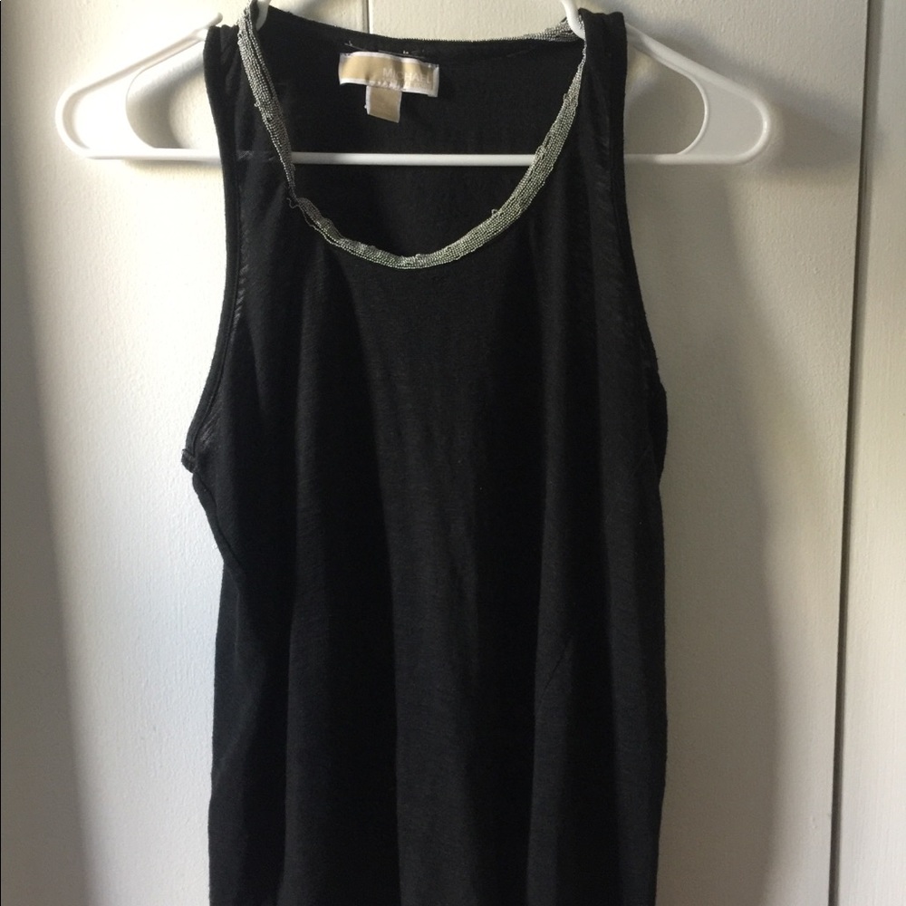 Michael Kors Black tank with silver embellishments